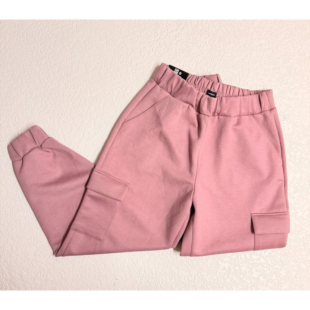 Express Cargo Jogger Pants Pink Size M NWT MSRP $78
